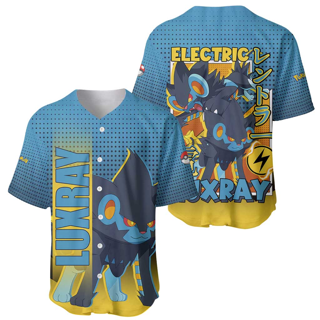 Luxray Electric Power Dynamic Baseball Jersey Luxray Electric Power Dynamic Baseball Jersey