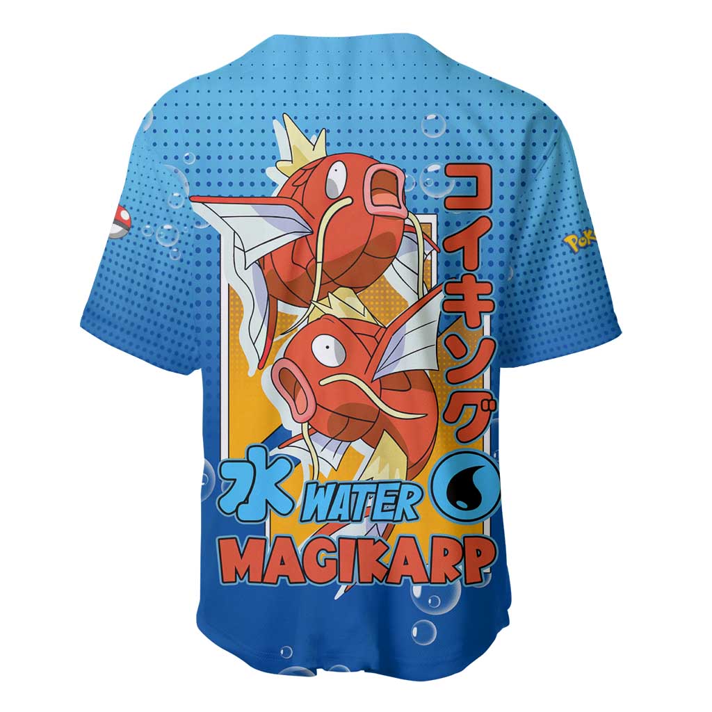 Magikarp Water Power Splashing Baseball Jersey Magikarp Water Power Splashing Baseball Jersey