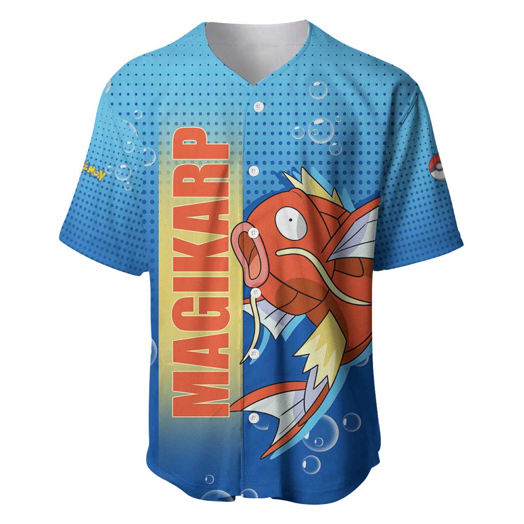Magikarp Water Power Splashing Baseball Jersey Magikarp Water Power Splashing Baseball Jersey