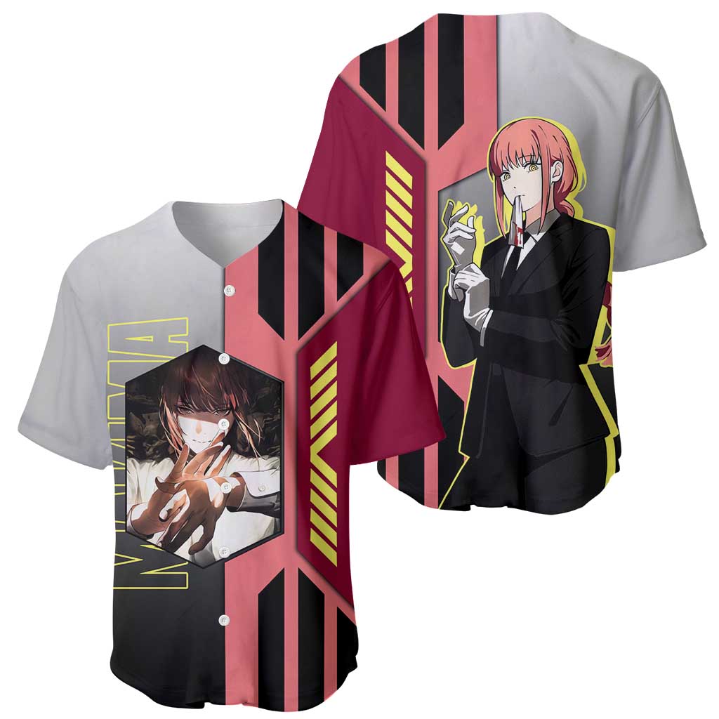 Makima Cool Posing Baseball Jersey Makima Cool Posing Baseball Jersey