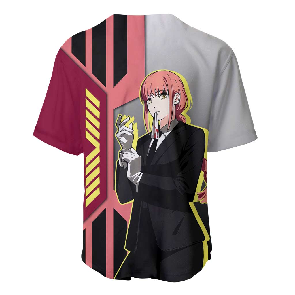 Makima Cool Posing Baseball Jersey Makima Cool Posing Baseball Jersey