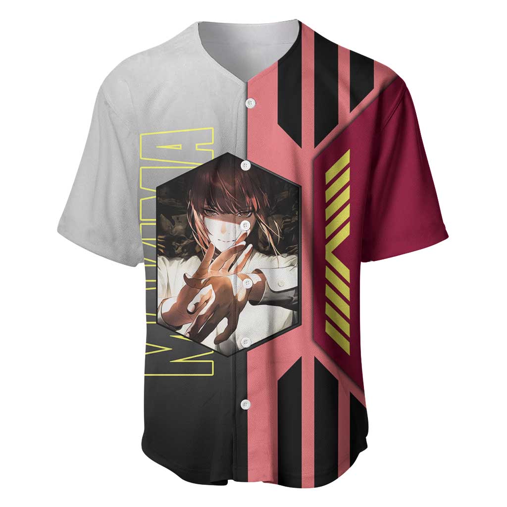 Makima Cool Posing Baseball Jersey Makima Cool Posing Baseball Jersey