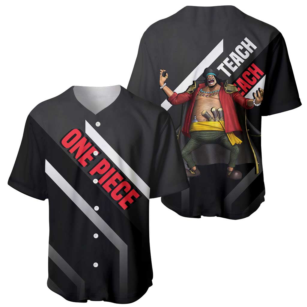 Marshall D Teach Blackbeard Pirate Baseball Jersey Marshall D Teach Blackbeard Pirate Baseball Jersey