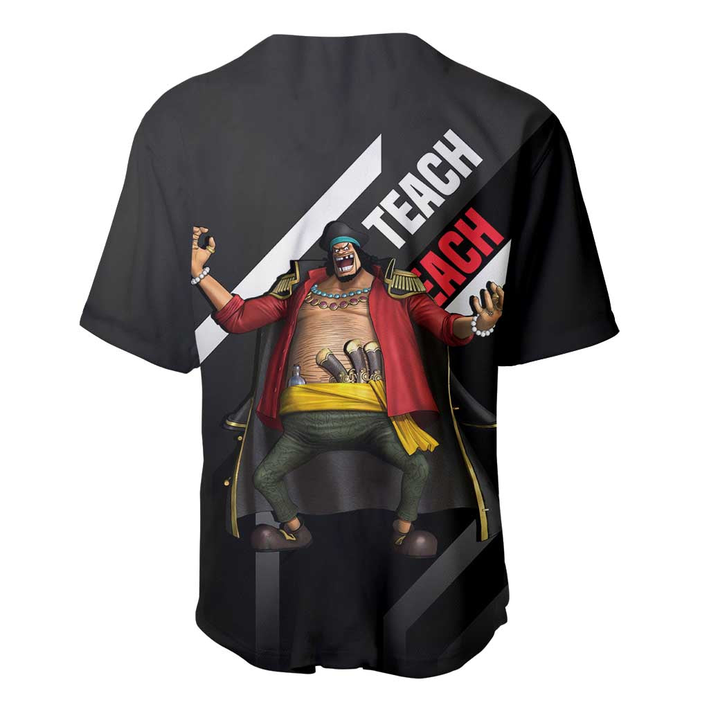 Marshall D Teach Blackbeard Pirate Baseball Jersey Marshall D Teach Blackbeard Pirate Baseball Jersey