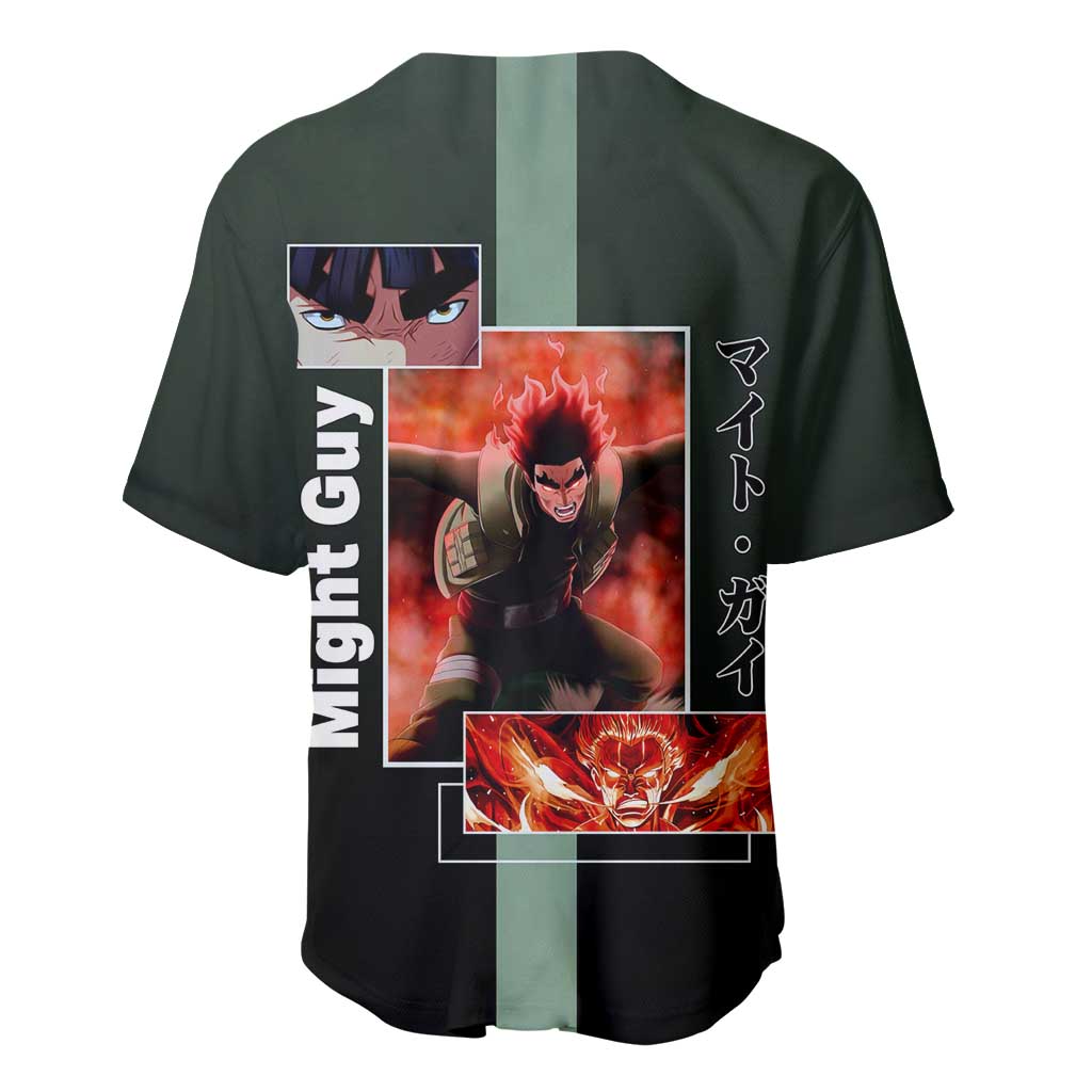 Might Guy Green Jumpsuit Energetic Baseball Jersey Might Guy Green Jumpsuit Energetic Baseball Jersey