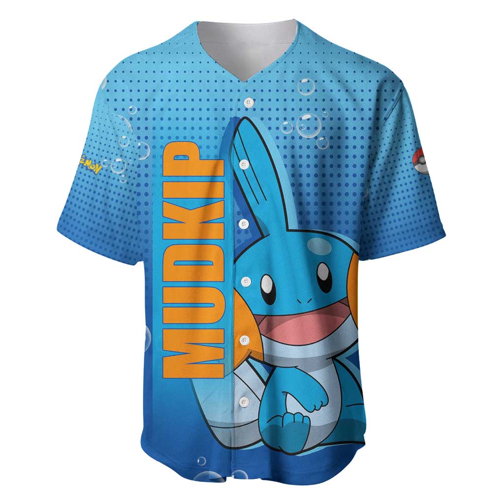 Mudkip Water Ability Playful Baseball Jersey Mudkip Water Ability Playful Baseball Jersey