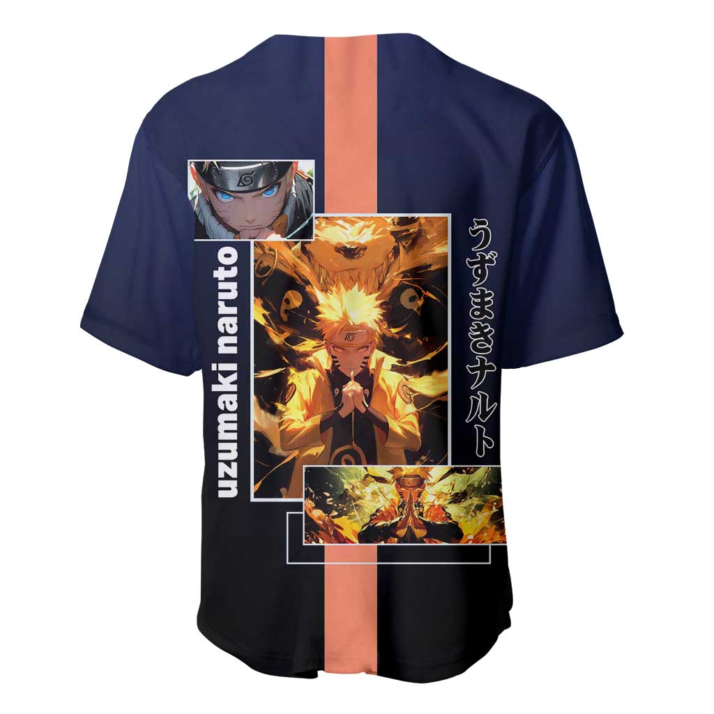 Naruto Uzumaki Rasengan Energetic Ninja Baseball Jersey Naruto Uzumaki Rasengan Energetic Ninja Baseball Jersey