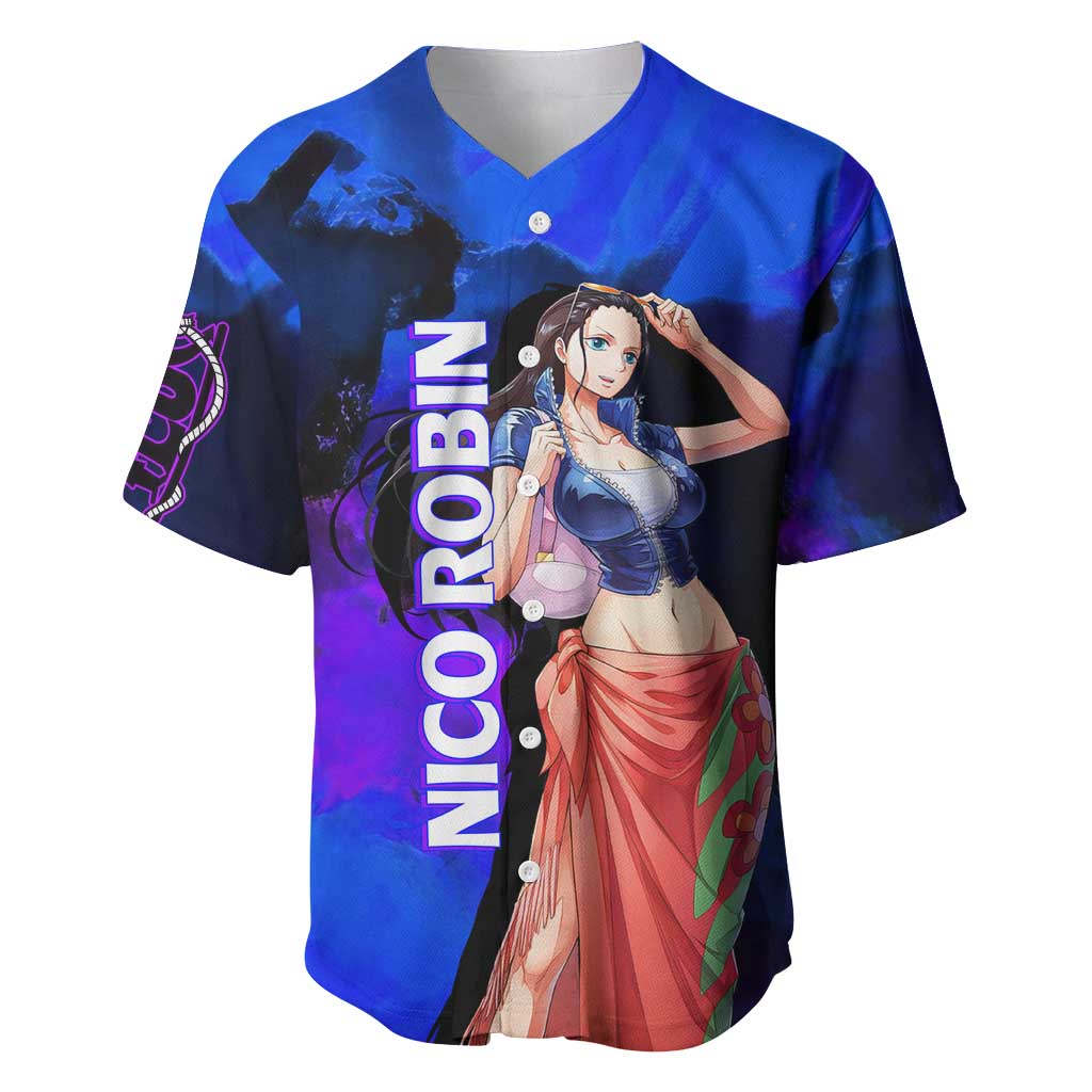 Nico Robin Floral Cape Archaeologist Baseball Jersey Nico Robin Floral Cape Archaeologist Baseball Jersey