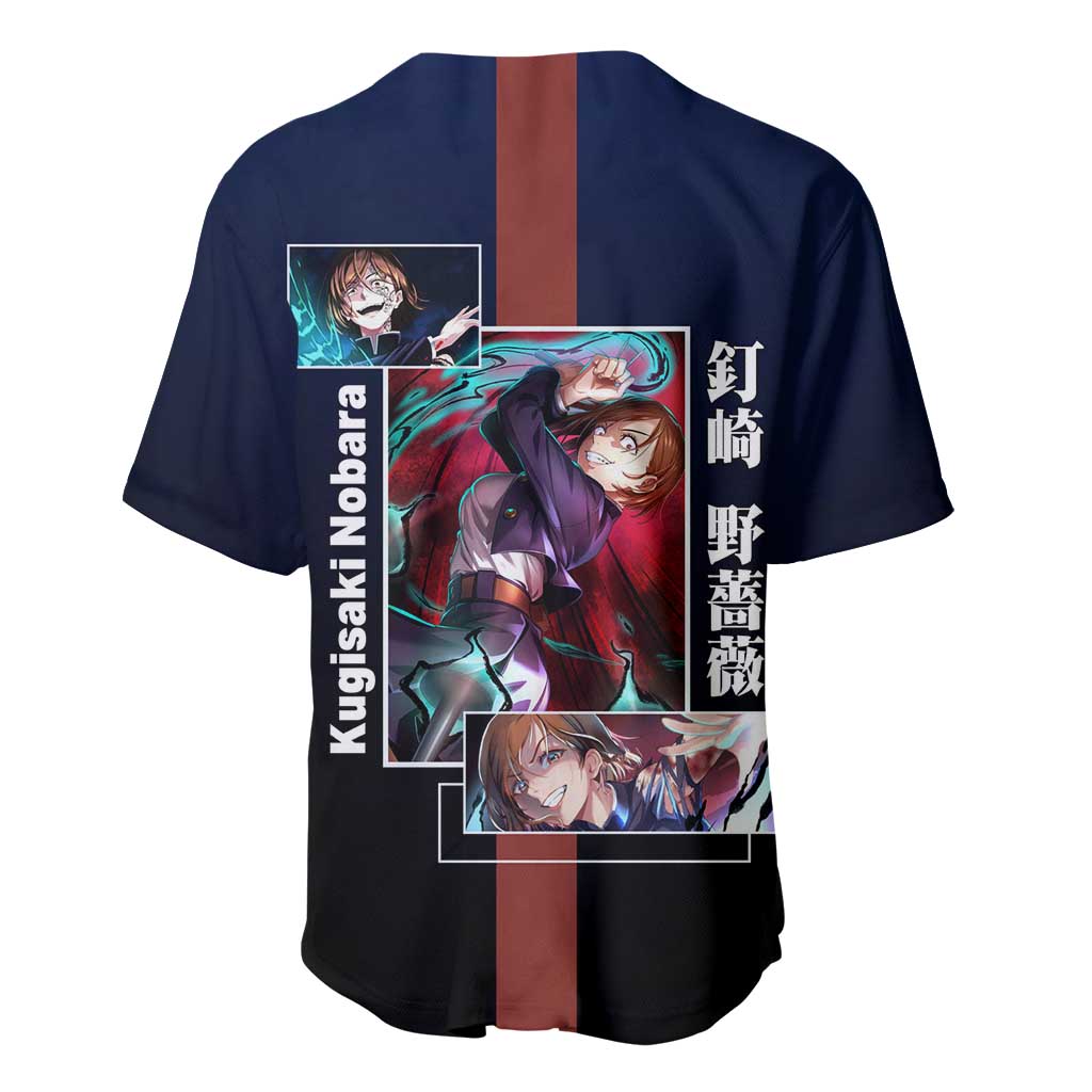 Nobara Kugisaki Dark Blue Red Baseball Jersey Nobara Kugisaki Dark Blue Red Baseball Jersey