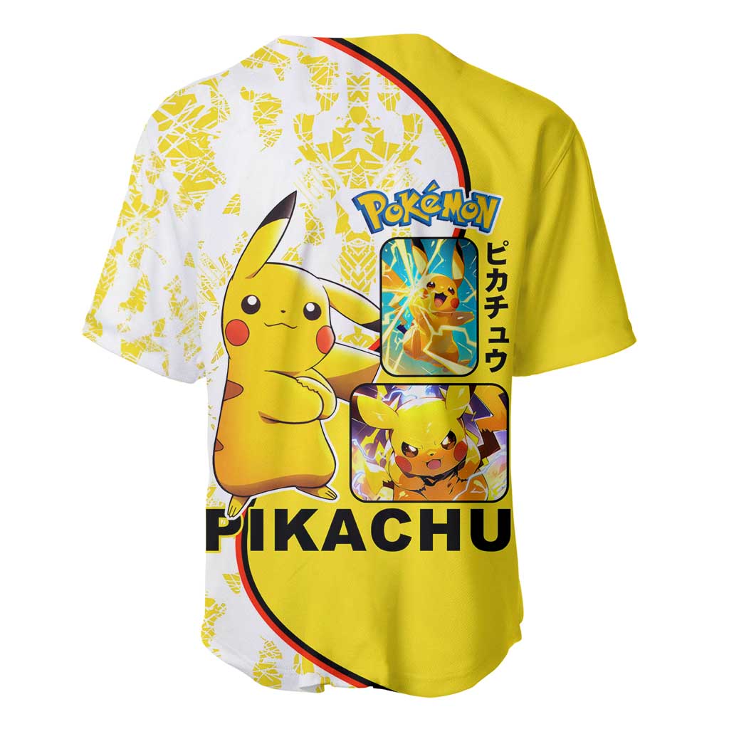 Pikachu Electric Energetic Lightning Baseball Jersey Pikachu Electric Energetic Lightning Baseball Jersey