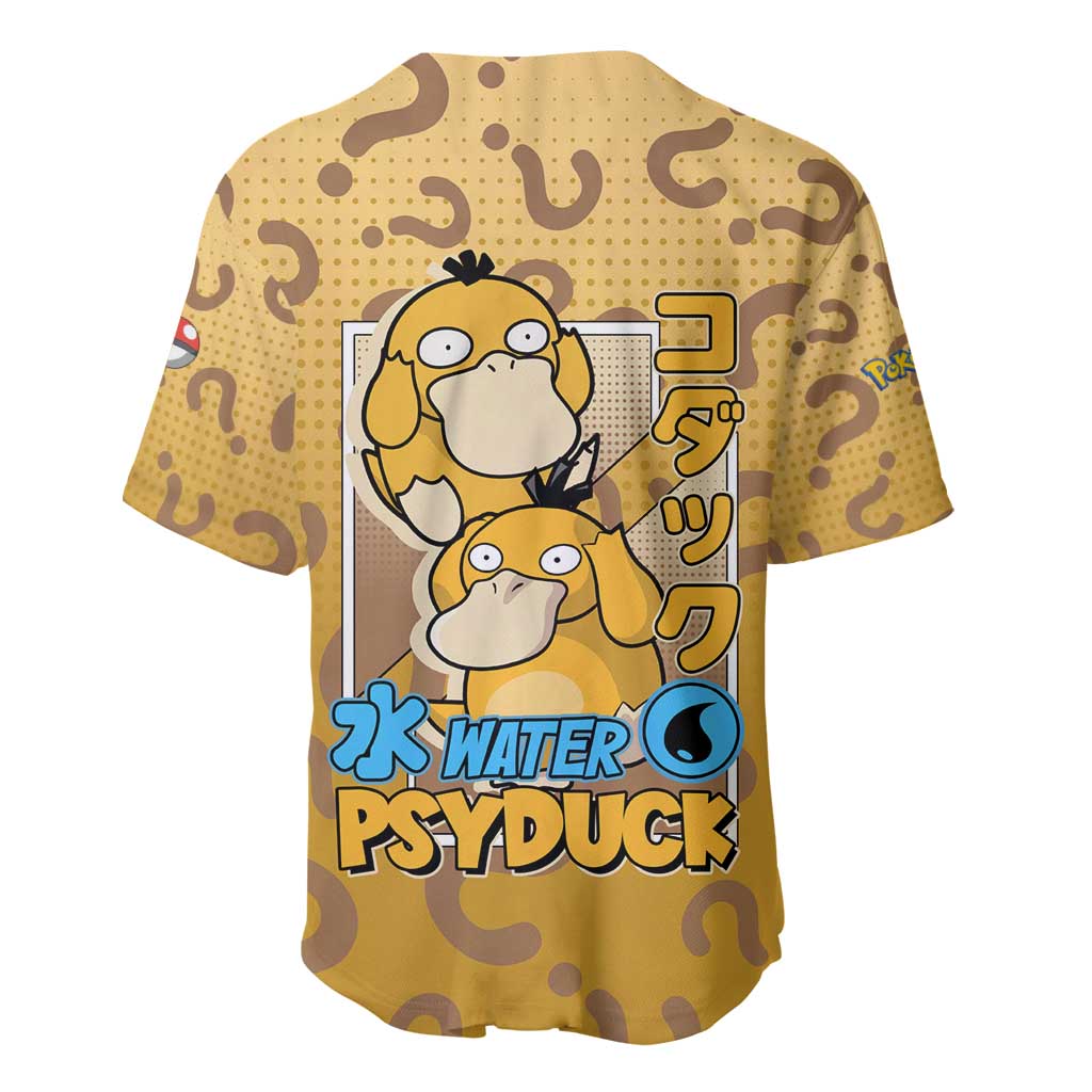 Psyduck Water Power Confused Baseball Jersey Psyduck Water Power Confused Baseball Jersey