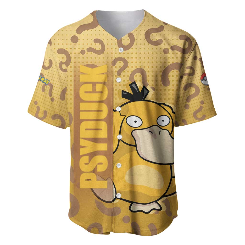 Psyduck Water Power Confused Baseball Jersey Psyduck Water Power Confused Baseball Jersey