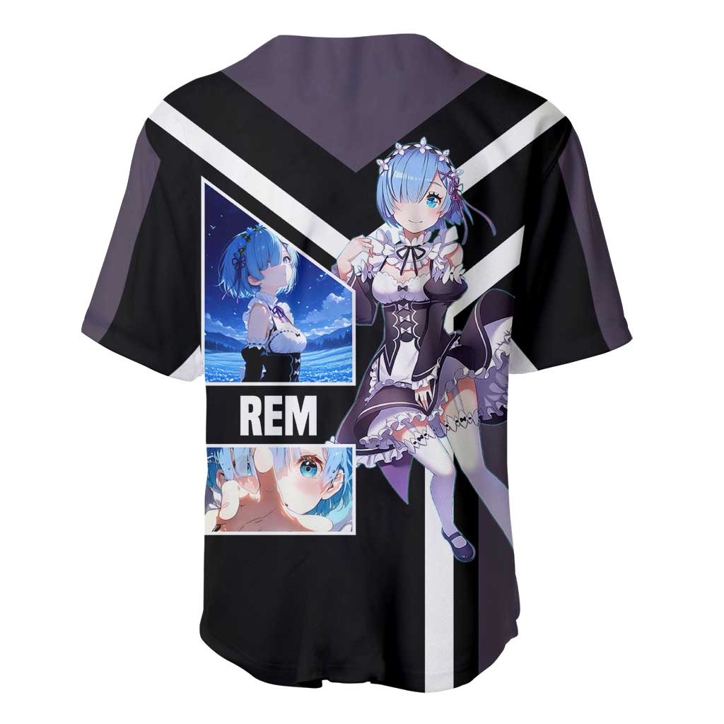 Rem Rezero Maid Outfit Loyal Baseball Jersey Rem Rezero Maid Outfit Loyal Baseball Jersey