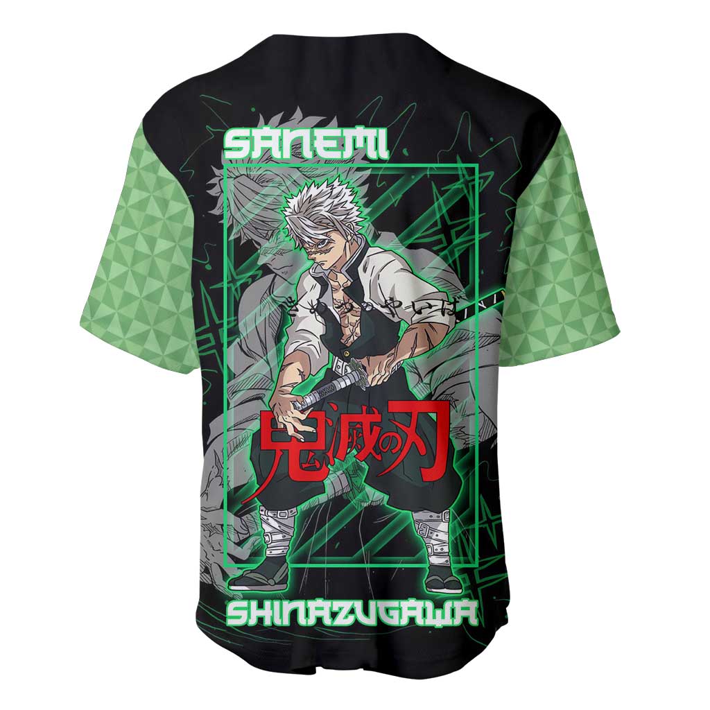 Shinazugawa Sanemi Green Black Grid Baseball Jersey Shinazugawa Sanemi Green Black Grid Baseball Jersey