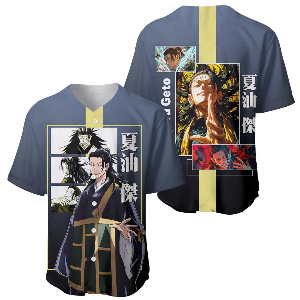 Suguru Geto Yellow Blue Multiple Baseball Jersey Suguru Geto Yellow Blue Multiple Baseball Jersey