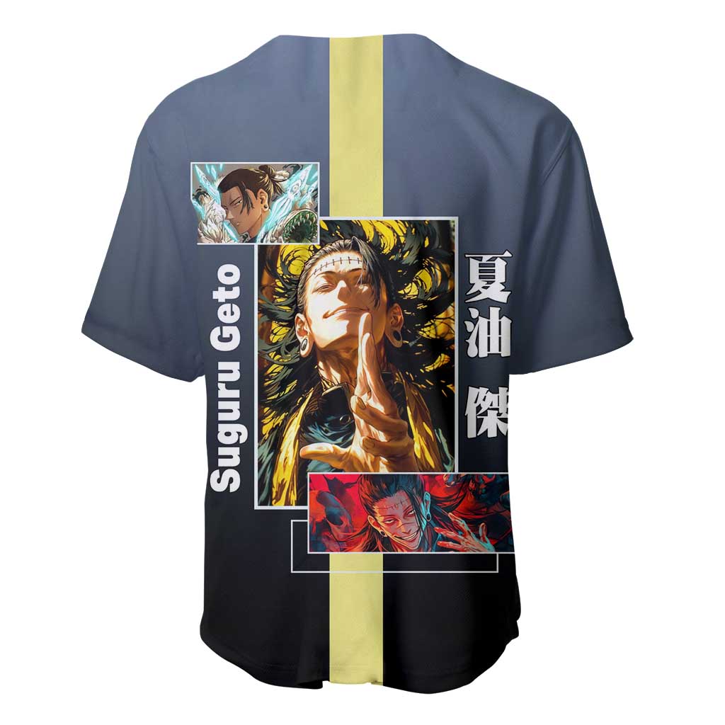 Suguru Geto Yellow Blue Multiple Baseball Jersey Suguru Geto Yellow Blue Multiple Baseball Jersey