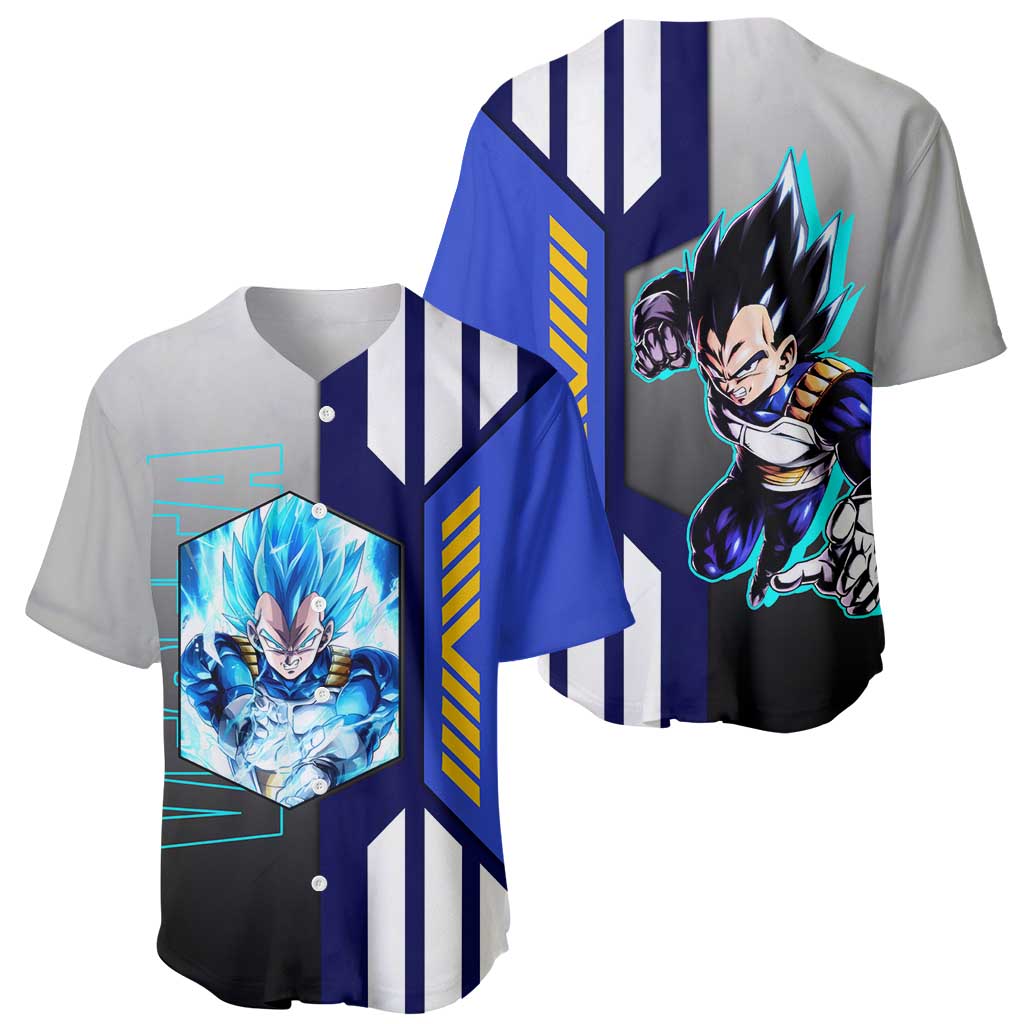 Vegeta Super Saiyan Blue Baseball Jersey Vegeta Super Saiyan Blue Baseball Jersey