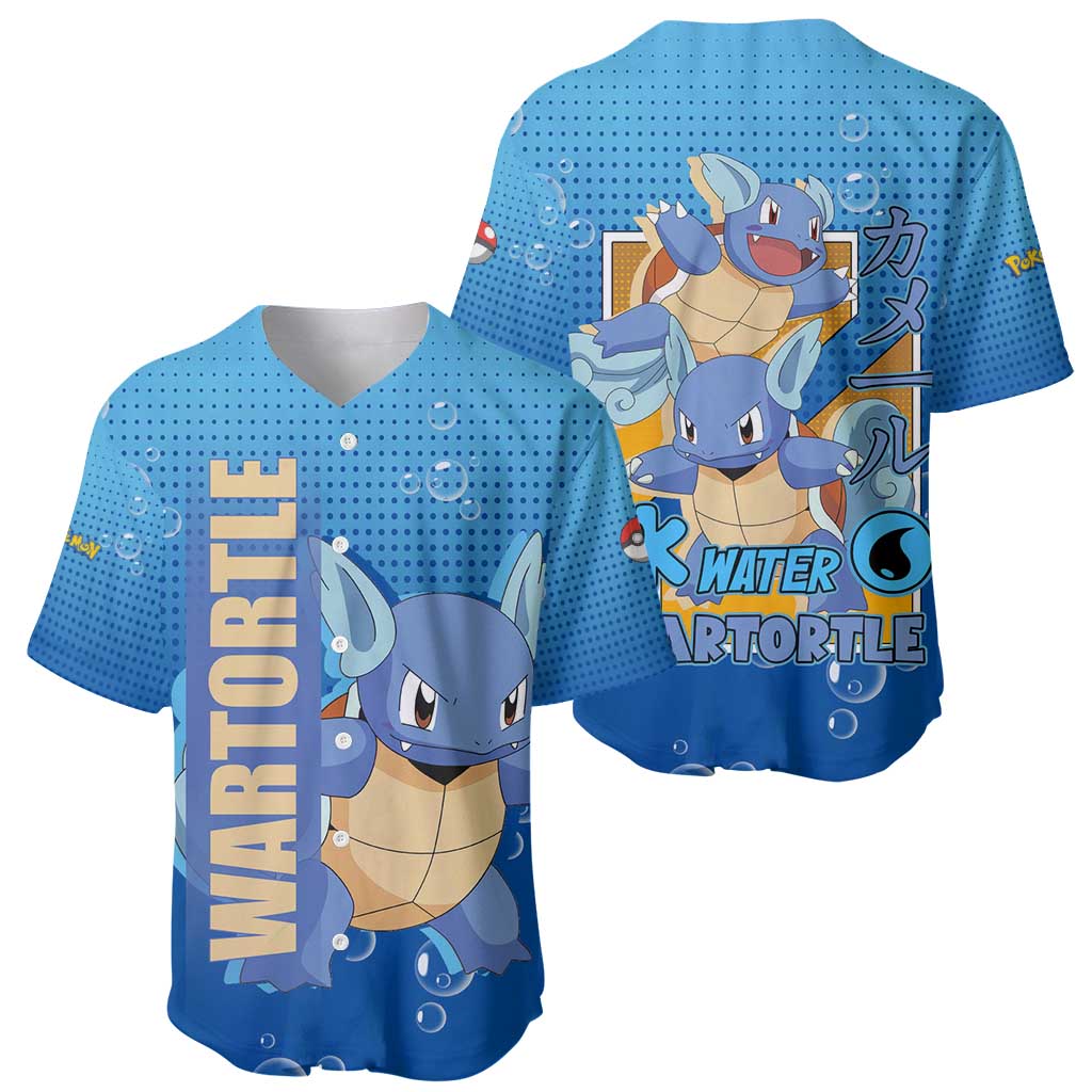 Wartortle Water Featuring Strong Baseball Jersey Wartortle Water Featuring Strong Baseball Jersey