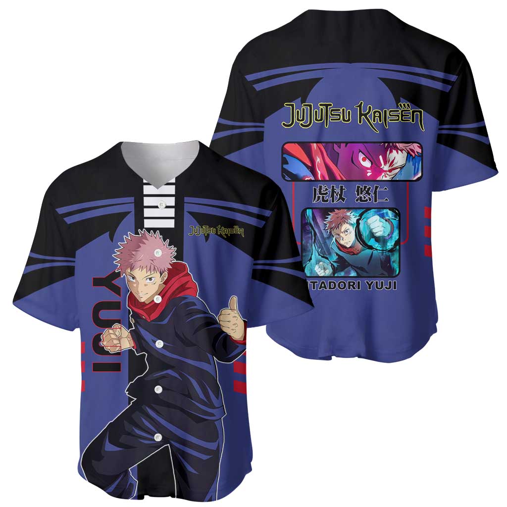 Yuji Itadori Cursed Dynamic Fighting Baseball Jersey Yuji Itadori Cursed Dynamic Fighting Baseball Jersey