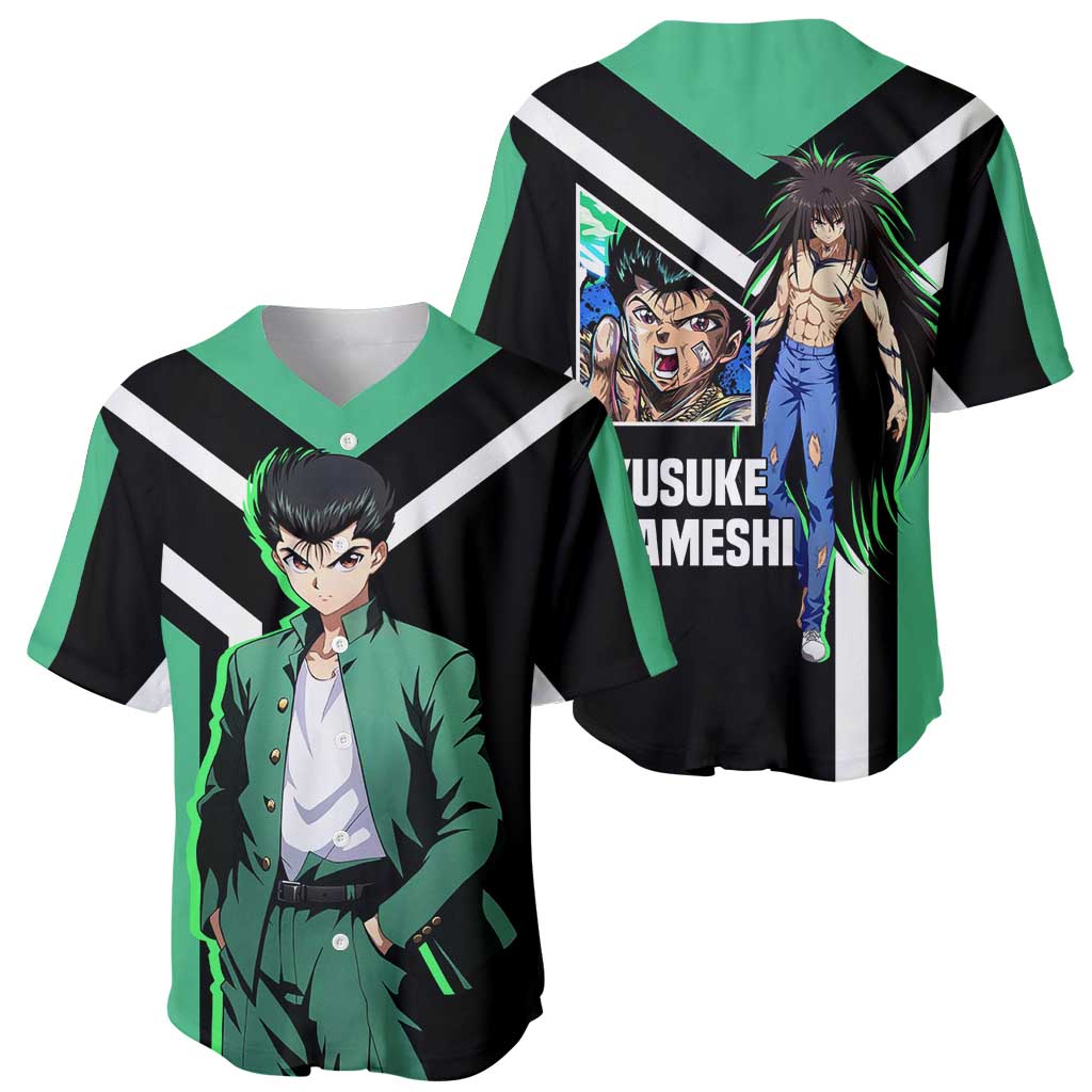 Yusuke Urameshi Spirit Gun Action-packed Baseball Jersey Yusuke Urameshi Spirit Gun Action-packed Baseball Jersey