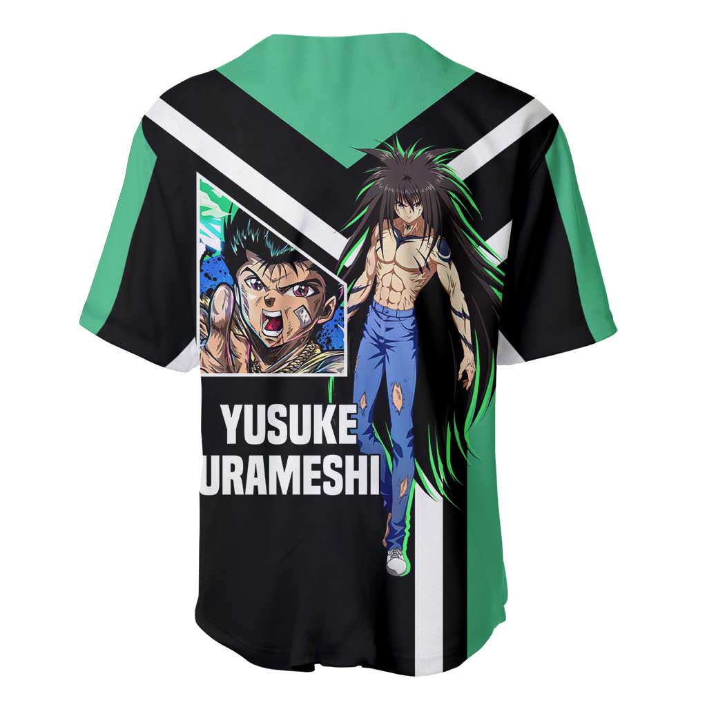 Yusuke Urameshi Spirit Gun Action-packed Baseball Jersey Yusuke Urameshi Spirit Gun Action-packed Baseball Jersey