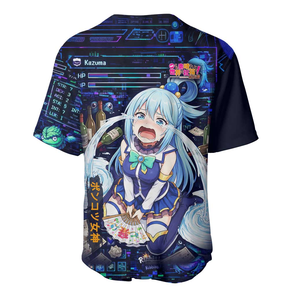 Aqua Axis Retro Rpg Interface Baseball Jersey Aqua Axis Retro Rpg Interface Baseball Jersey