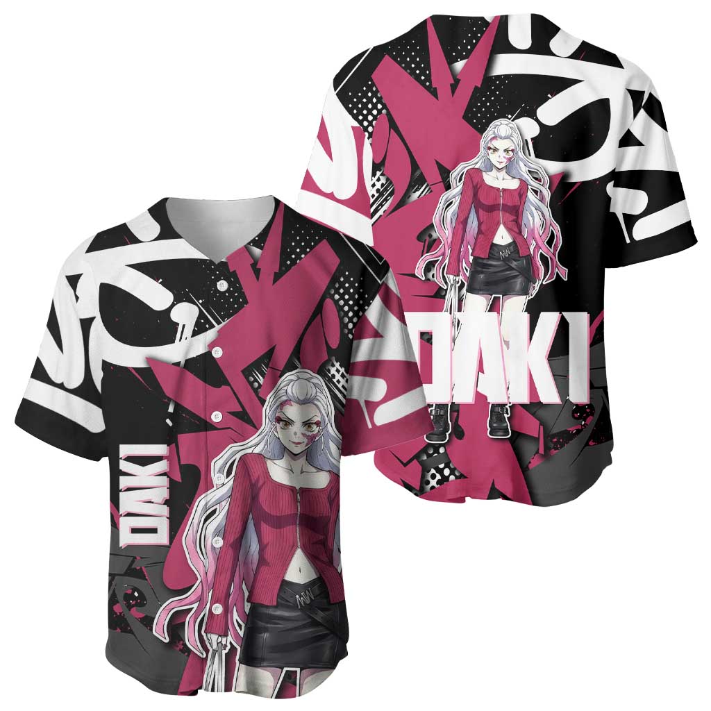 Daki Pink Graffiti Baseball Jersey Daki Pink Graffiti Baseball Jersey