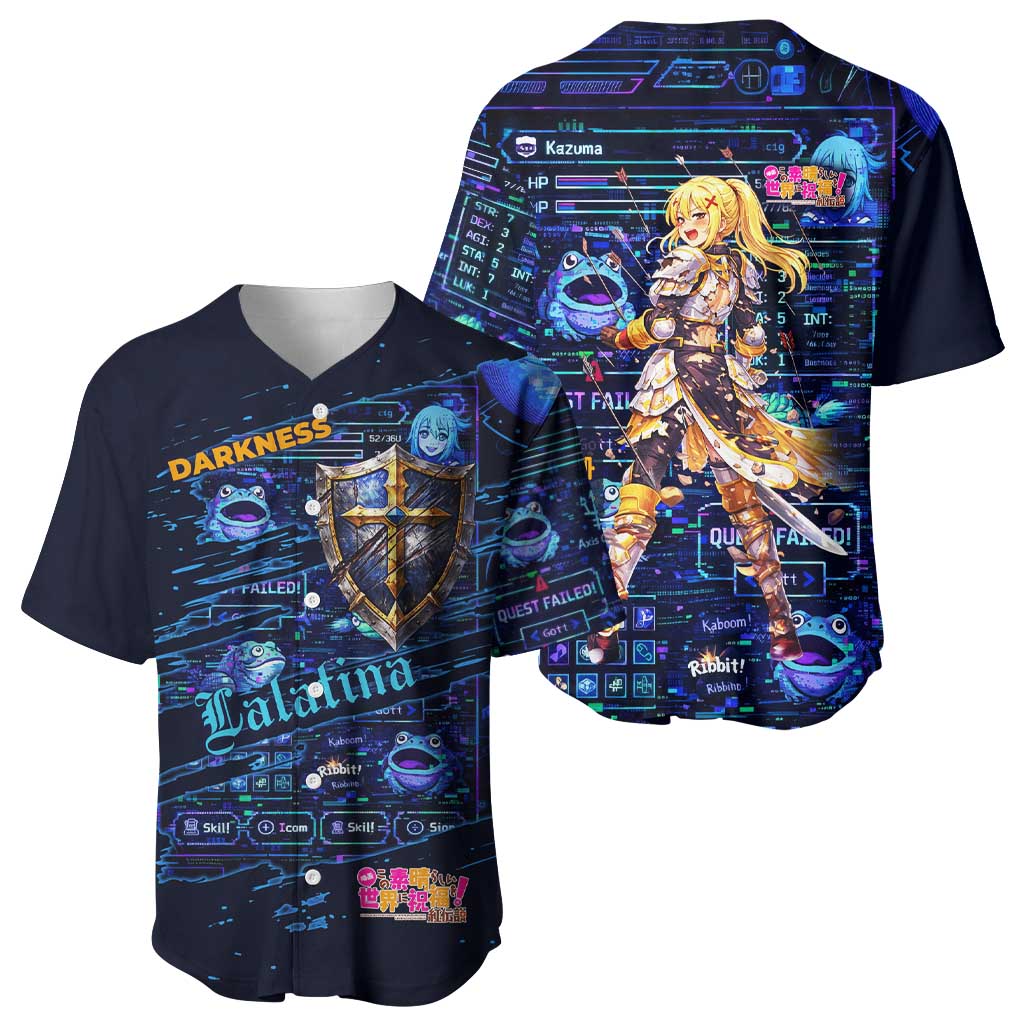 Darkness Lalatina Retro Rpg Interface Baseball Jersey Darkness Lalatina Retro Rpg Interface Baseball Jersey