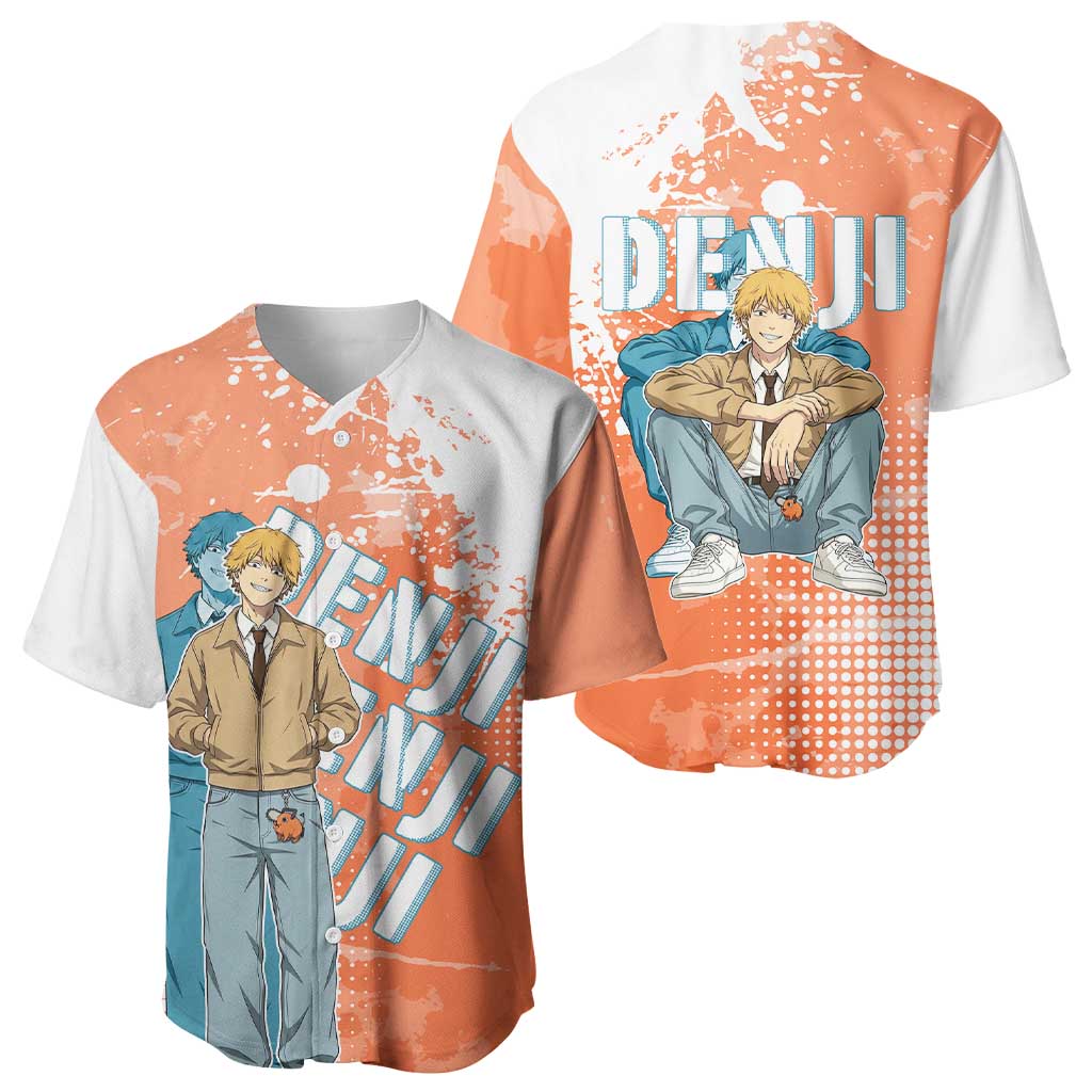 Denji Casual Retro Grunge Baseball Jersey Denji Casual Retro Grunge Baseball Jersey