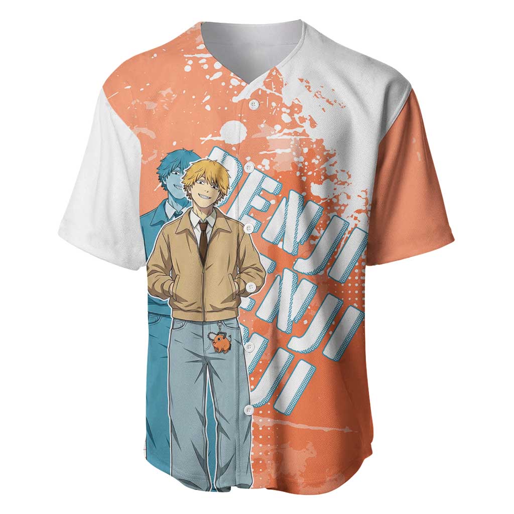 Denji Casual Retro Grunge Baseball Jersey Denji Casual Retro Grunge Baseball Jersey