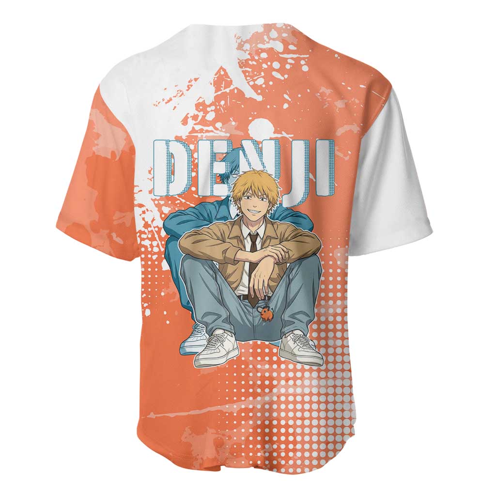 Denji Casual Retro Grunge Baseball Jersey Denji Casual Retro Grunge Baseball Jersey