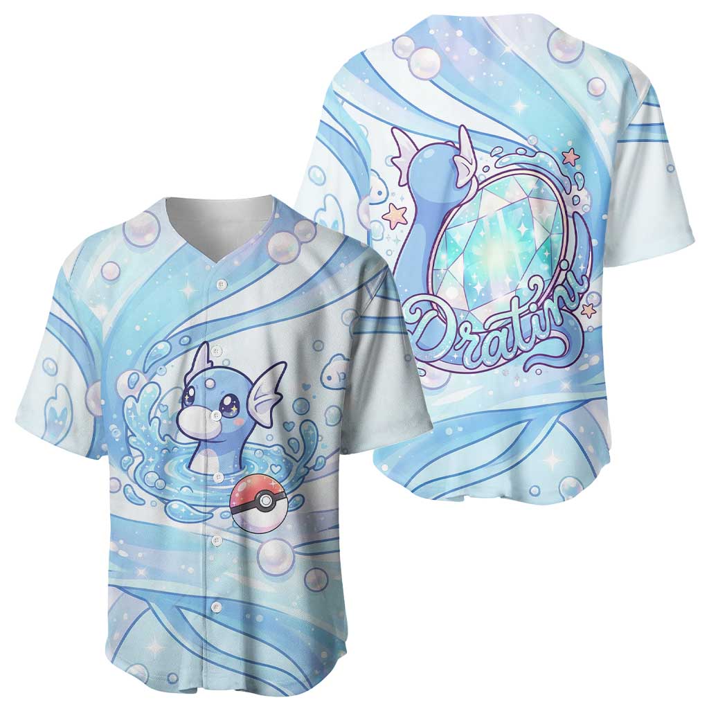 Dratini Pastel Aquatic Crystal Baseball Jersey Dratini Pastel Aquatic Crystal Baseball Jersey