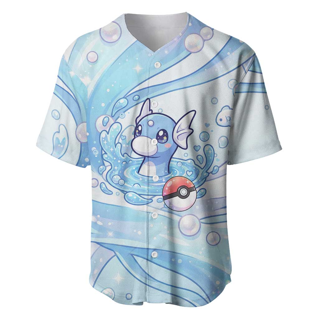 Dratini Pastel Aquatic Crystal Baseball Jersey Dratini Pastel Aquatic Crystal Baseball Jersey