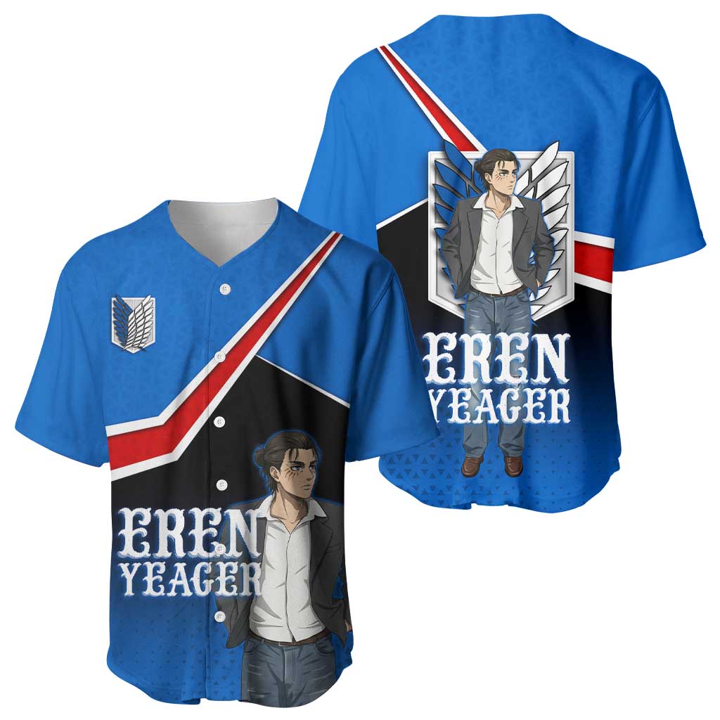 Eren Yeager Modern Rebel Baseball Jersey Eren Yeager Modern Rebel Baseball Jersey