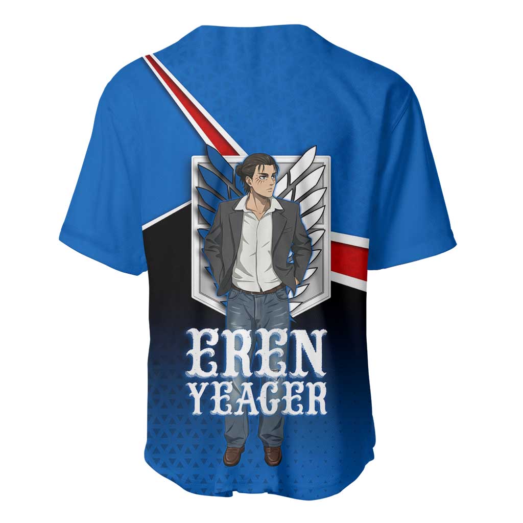 Eren Yeager Modern Rebel Baseball Jersey Eren Yeager Modern Rebel Baseball Jersey