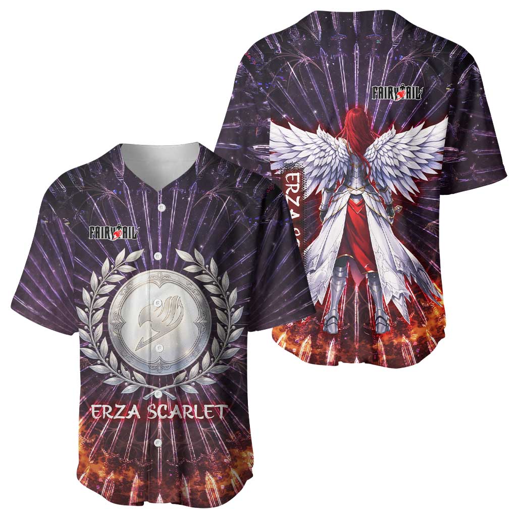 Erza Scarlet Celestial Armor Radiant Baseball Jersey Erza Scarlet Celestial Armor Radiant Baseball Jersey
