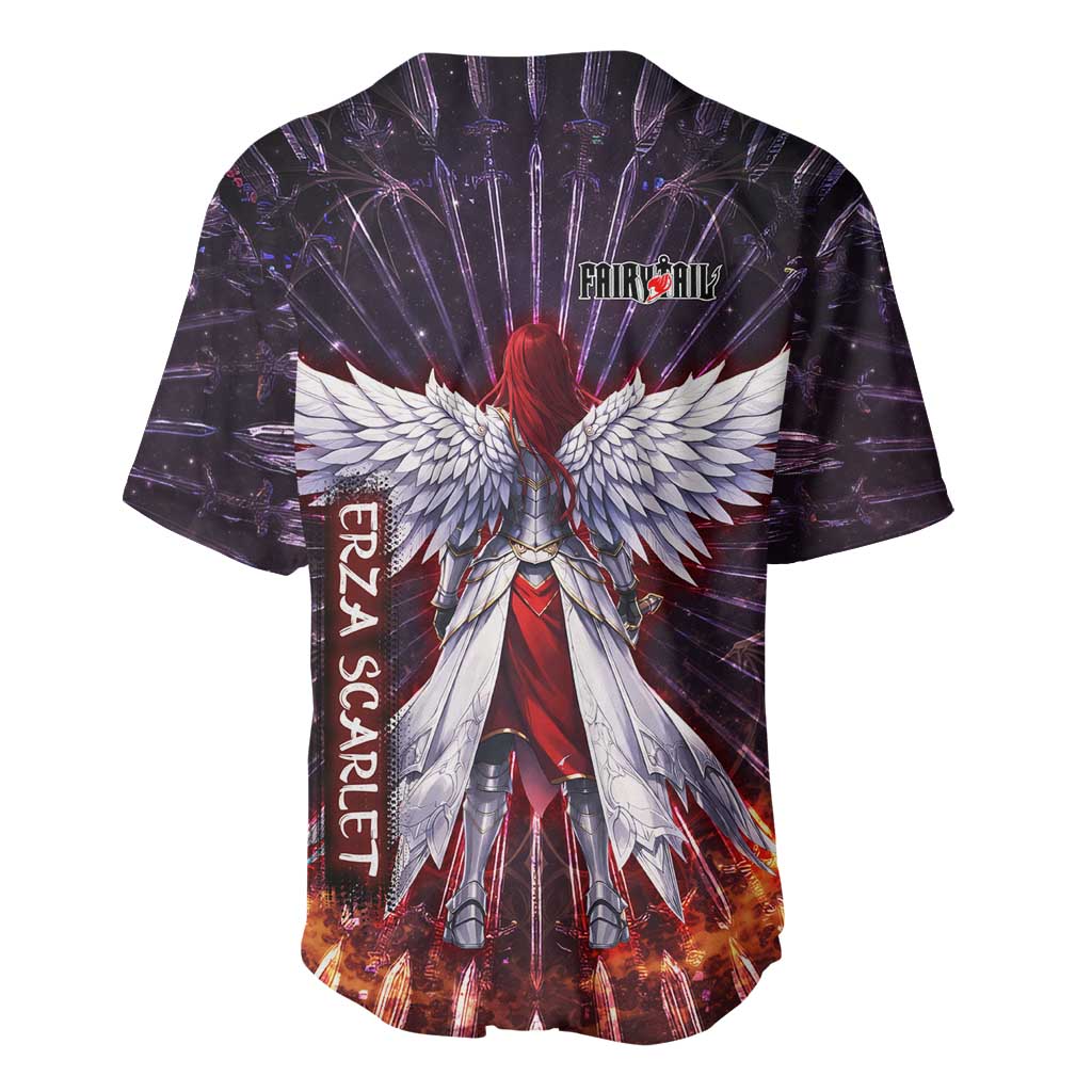 Erza Scarlet Celestial Armor Radiant Baseball Jersey Erza Scarlet Celestial Armor Radiant Baseball Jersey