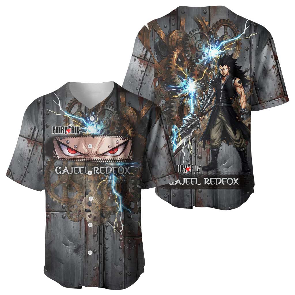 Gajeel Redfox Industrial Steampunk Iron Baseball Jersey Gajeel Redfox Industrial Steampunk Iron Baseball Jersey