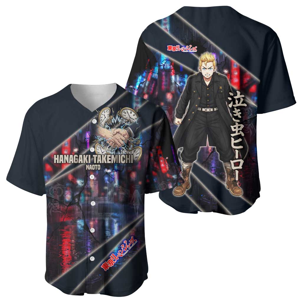 Hanagaki Takemichi Neon Time-travel Urban Baseball Jersey Hanagaki Takemichi Neon Time-travel Urban Baseball Jersey