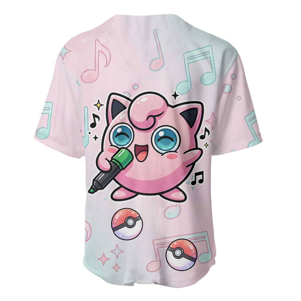 Jigglypuff Pastel Melody Baseball Jersey Jigglypuff Pastel Melody Baseball Jersey