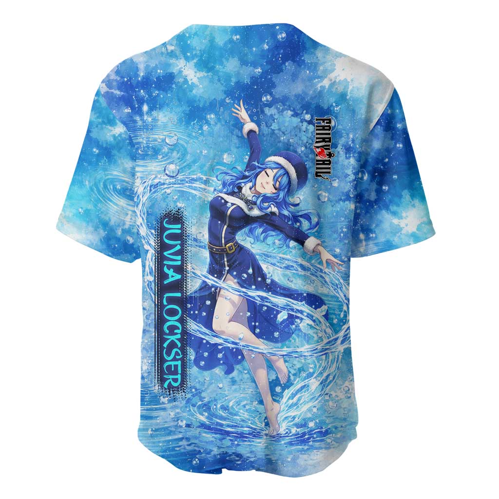 Juvia Lockser Water Magic Heart Baseball Jersey Juvia Lockser Water Magic Heart Baseball Jersey
