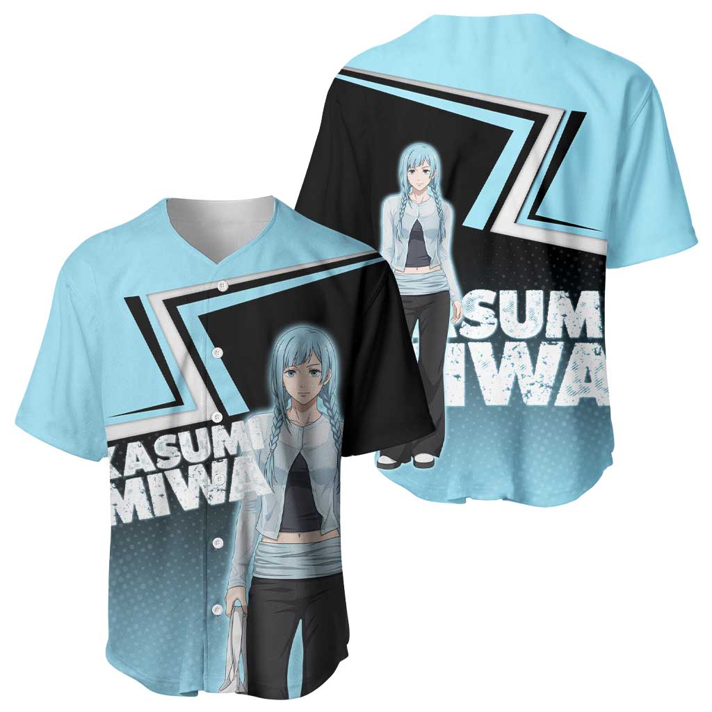 Kasumi Miwa Blue Gradient Baseball Jersey Kasumi Miwa Blue Gradient Baseball Jersey