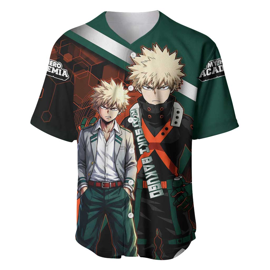 Katsuki Bakugo Explosive Fiery Combat Baseball Jersey Katsuki Bakugo Explosive Fiery Combat Baseball Jersey