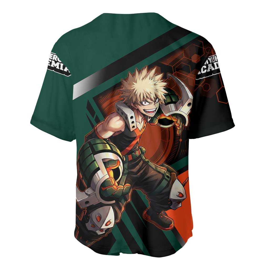 Katsuki Bakugo Explosive Fiery Combat Baseball Jersey Katsuki Bakugo Explosive Fiery Combat Baseball Jersey