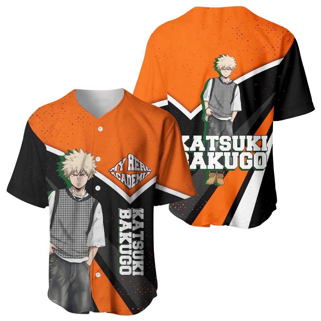 Katsuki Bakugo Grunge Baseball Jersey Katsuki Bakugo Grunge Baseball Jersey