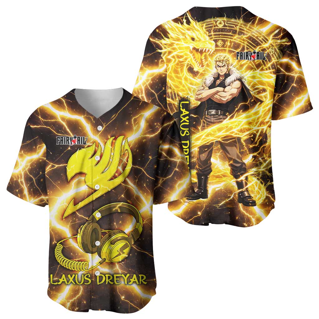 Laxus Dreyar Lightning Dragon Electric Baseball Jersey Laxus Dreyar Lightning Dragon Electric Baseball Jersey
