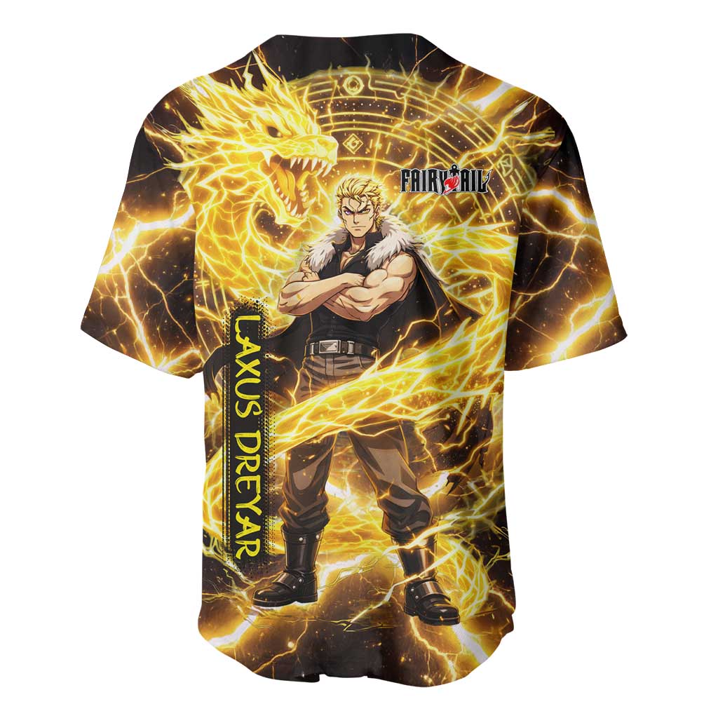 Laxus Dreyar Lightning Dragon Electric Baseball Jersey Laxus Dreyar Lightning Dragon Electric Baseball Jersey