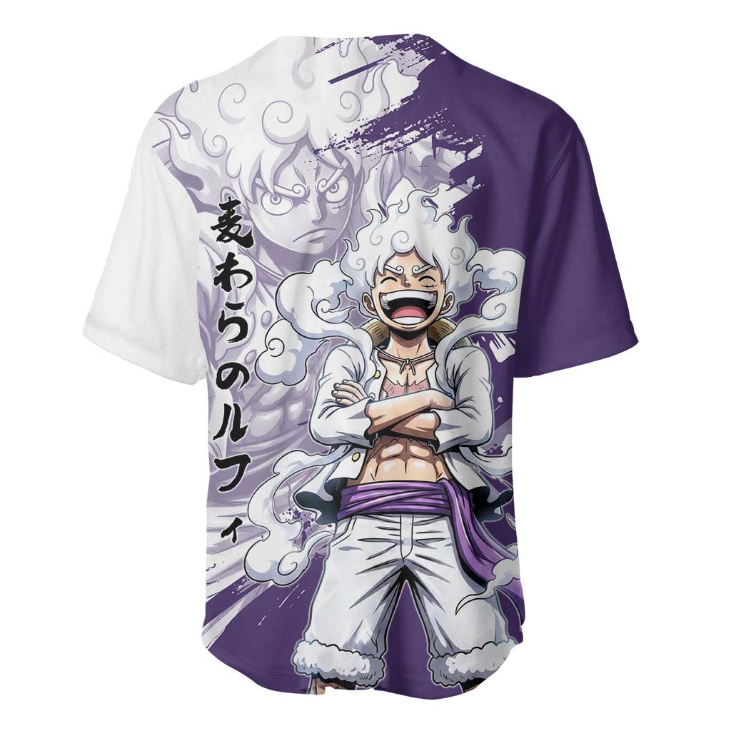 Luffy Gear One Piece Ink Baseball Jersey Luffy Gear One Piece Ink Baseball Jersey
