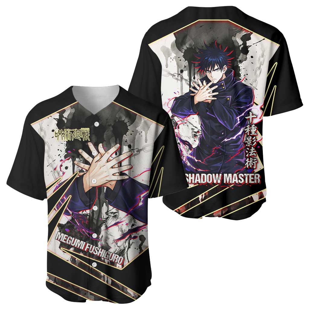 Megumi Fushiguro Ink-stained Cursed Technique Baseball Jersey Megumi Fushiguro Ink-stained Cursed Technique Baseball Jersey