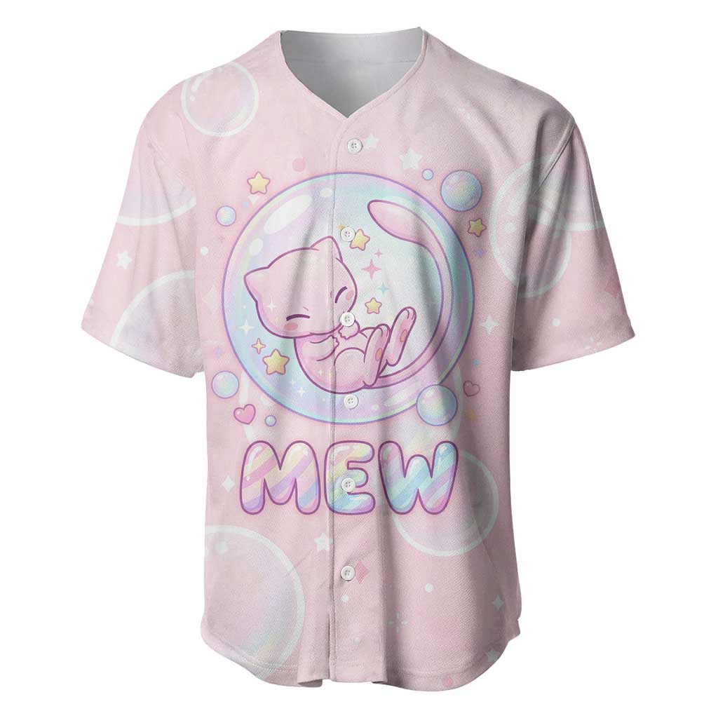 Mew Pastel Kawaii Bubble Baseball Jersey Mew Pastel Kawaii Bubble Baseball Jersey